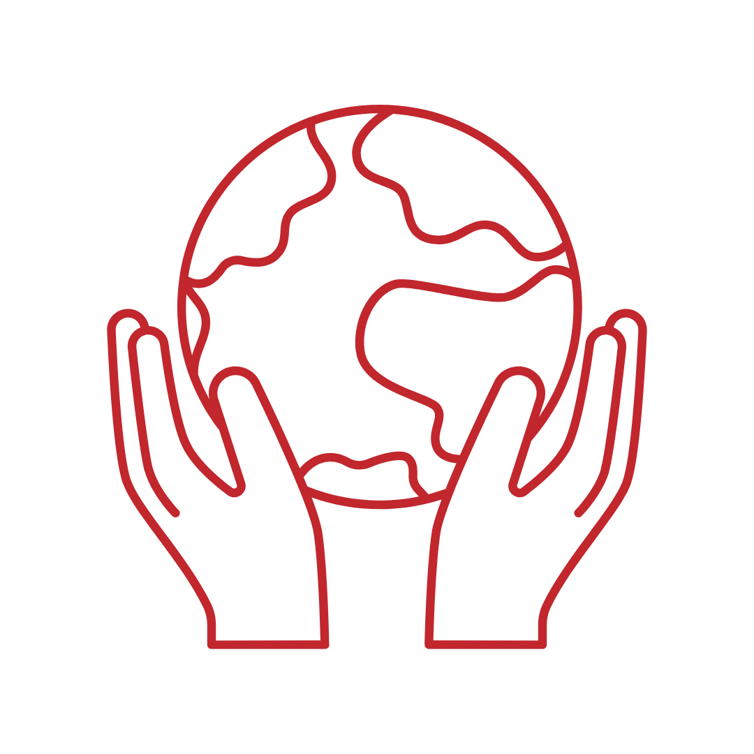 graphic of hands holding globe